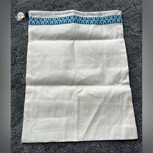 Tory Burch dust bag 11.5x15 never used teal/purple trim